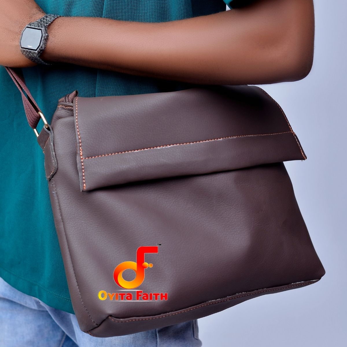 Cross Shoulder Pure Leather Bag for Men