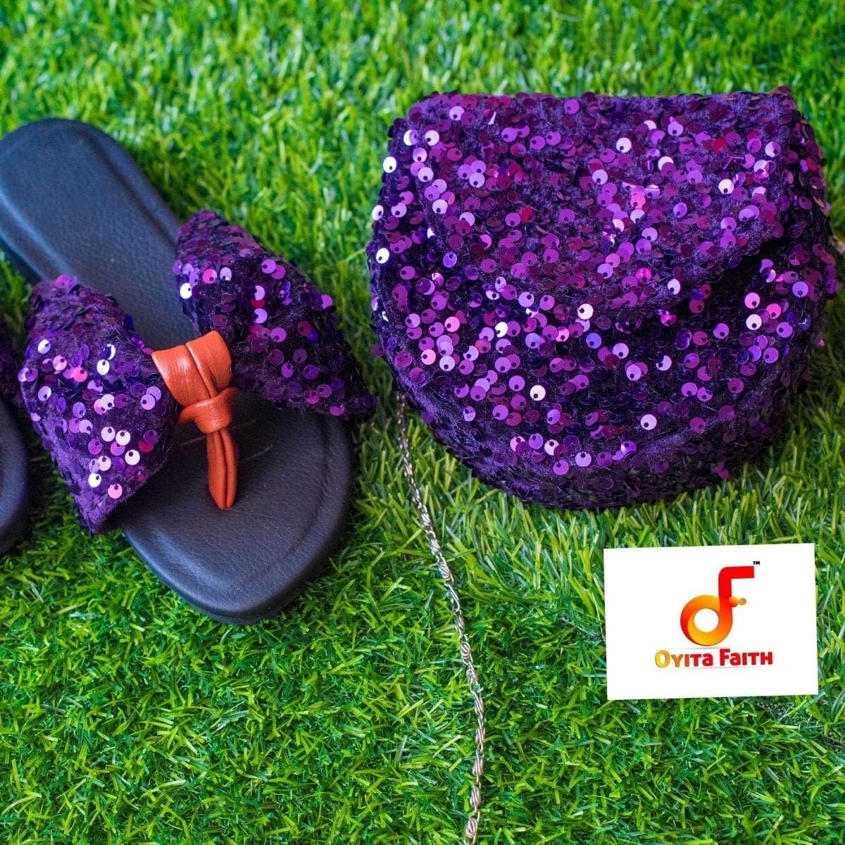 Ladies Sequence Footwear and Bag