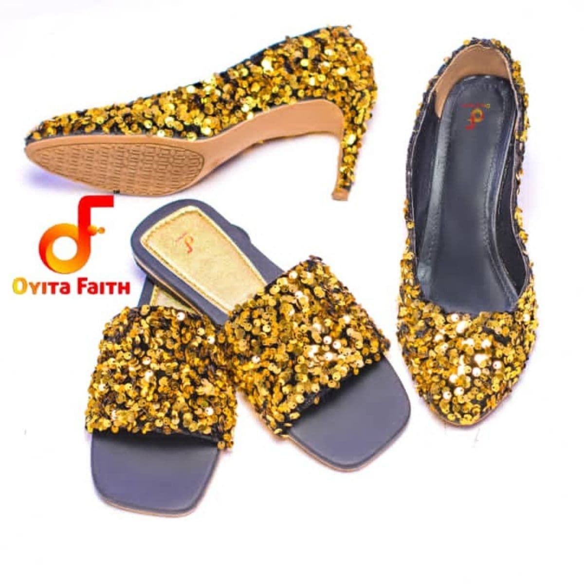 Oyita Glittery Easy Wear and Shoe