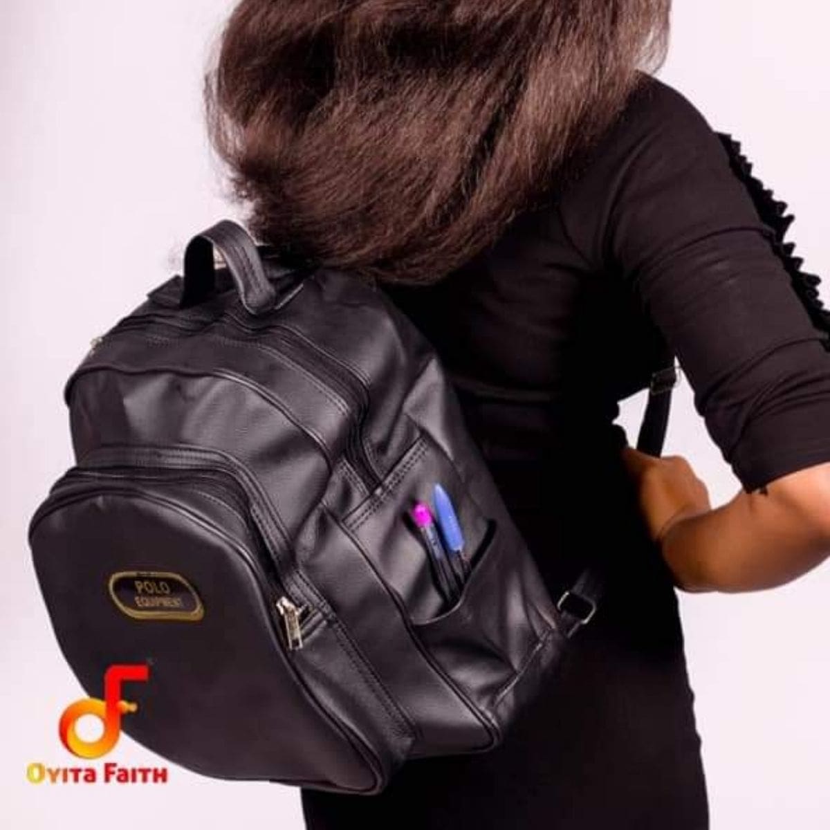 Oyita Leather School Backpack