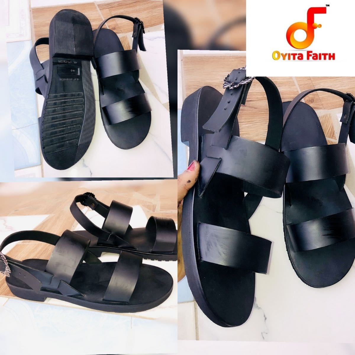 Show Black Male Sandals