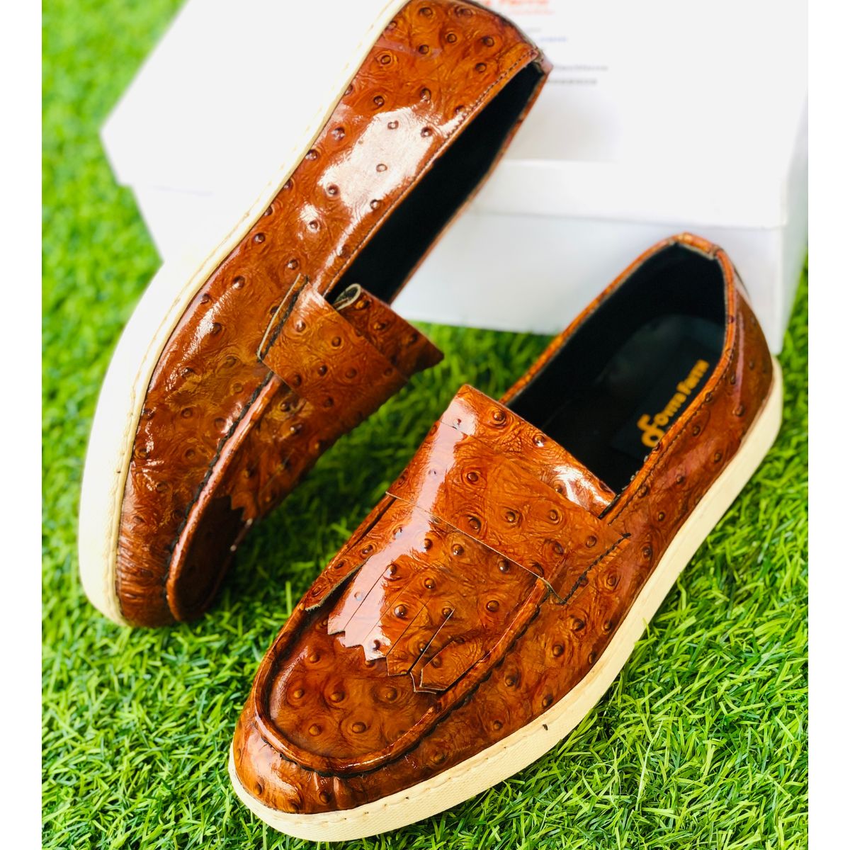 Satiny Stony Male Leather Shoe